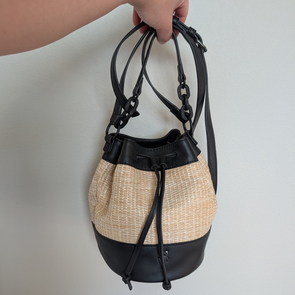 Simply Vera Vera Wang Straw Bucket Bag